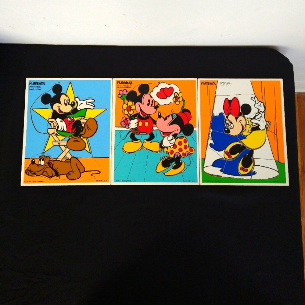 Vintage Playskool Micky and Minnie  Puzzles